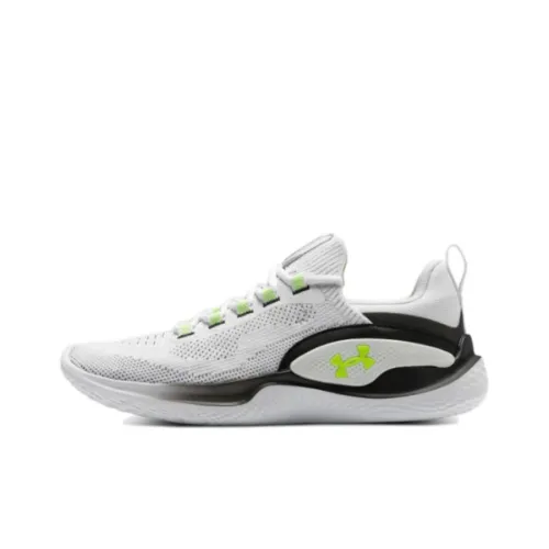 Under Armour Flow Dynamic Slip-Resistant Abrasion-Resistant Low-Top Training Shoes Men's White Утеряющий сцепление устойчивый к истиранию низкий топ кроссовки для тренировок мужской белый