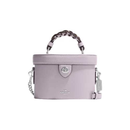 COACH Kay Кожа Коробка Сумка Сумка Сумка через плечо Сумка через плечо Маленькая Женская Светло-фиолетовая