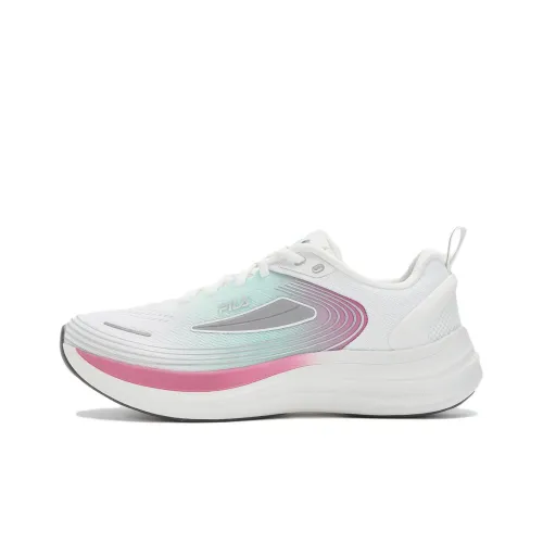 FILA NUVOLE EVO Износостойкий и Легкий Низкий Топ Беговые кроссовки Женские Белые Циан Розовый