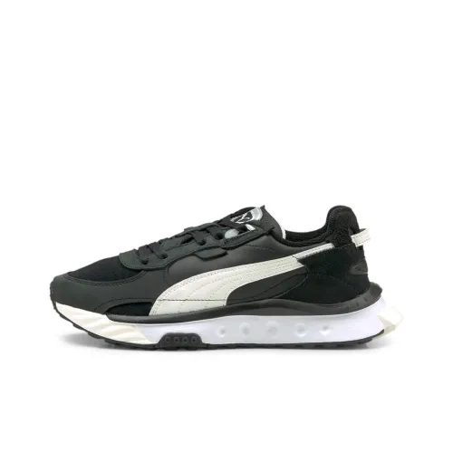 PUMA Wild Rider Low Топ Кроссовки для тренировок Женские Черный Белый