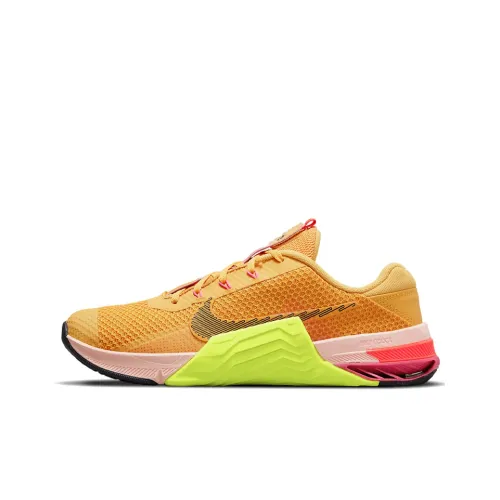 Nike Metcon 7 Амортизация Устойчивый к истиранию Покрытие Низкий топ Кроссовки для тренировок Мужской Имбирно-желтый
