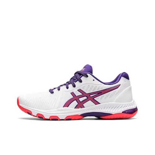 Asics Netburner Ballistic FF 2 Low Топ Кроссовки для тренировок Женские Белые Красные Фиолетовые