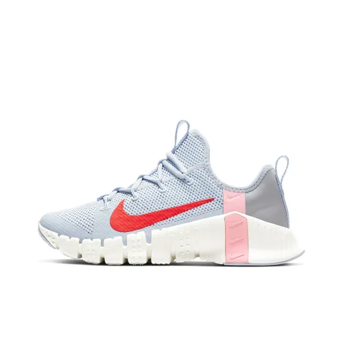 Nike Free Metcon 3 Амортизаторы Шок Резистентность к Сцеплению Низкий Топ Кроссовки для тренировок Женские Серый Синий Красный
