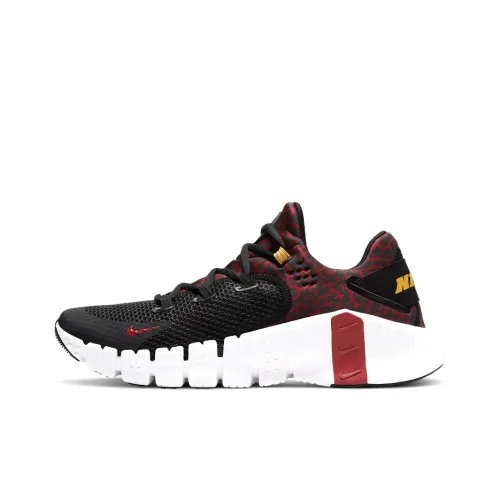 Nike Metcon 4 Амортизаторы Slip-resistant Abrasion-resistant Дышащие Низкие Кроссовки для тренировок Унисекс Черные Красные