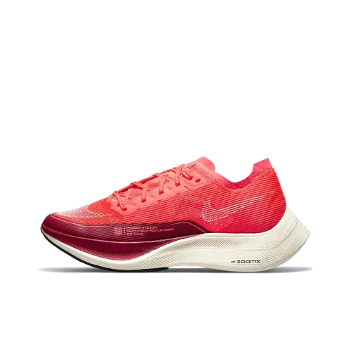Nike ZoomX Vaporfly Next% 2 Амортизаторы Противоскользящие Устойчивые к истиранию Низкий Топ Тренировочные Кроссовки Женские Красные