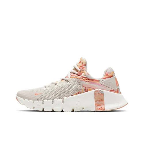 Nike Metcon 4 Амортизаторы Slip-on Устойчивый к истиранию Дышащие Низкие Кроссовки для тренировок Женские Абрикосово-розовый