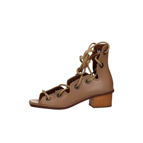 Stella McCartney One Ремень Сандалии 5 см Женские Коричневый