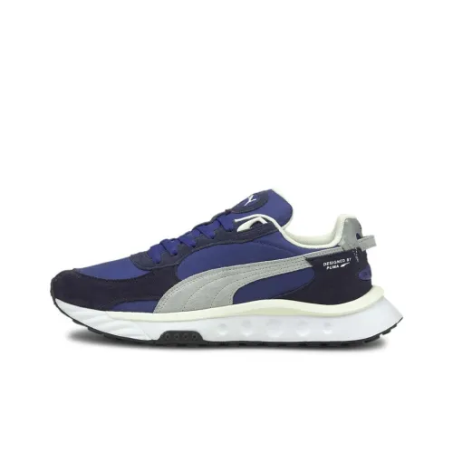 PUMA Wild Rider Series Pickup Low Топ Спортивные Кроссовки для Тренировок Унисекс Синий Серый Черный