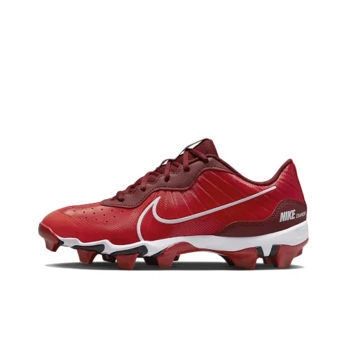 Nike Alpha Huarache 4 Keystone противоскользящие и устойчивые к истиранию низкие бейсбольные кроссовки красного и белого цвета