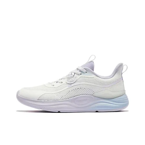 QIAODAN Slip-resistant Abrasion-resistant Low-top Training Shoes Women's White Purple QIAODAN Противоскользящие Износостойкие Низкие Кроссовки для тренировок Женские Белые Фиолетовые