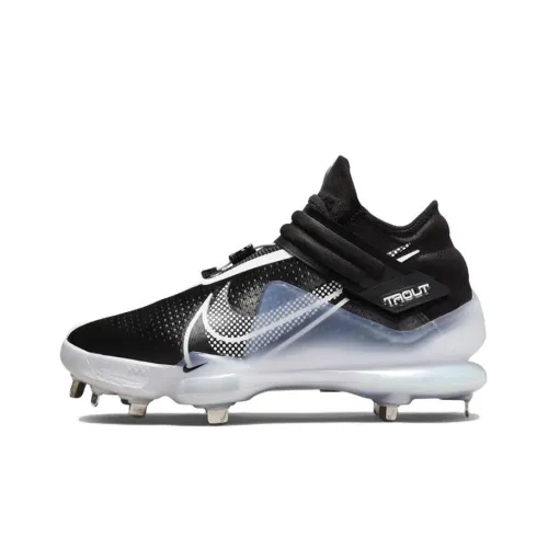 nike Force Zoom Trout 7 Turf Амортизаторы Slip-resistant Abrasion-resistant MID Топ Кроссовки для тренировок Мужской Черный Белый