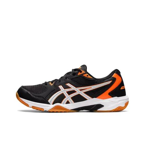 Asics Gel Rocket 10 Low Top Тренировочные Кроссовки Мужские Черные Оранжевые