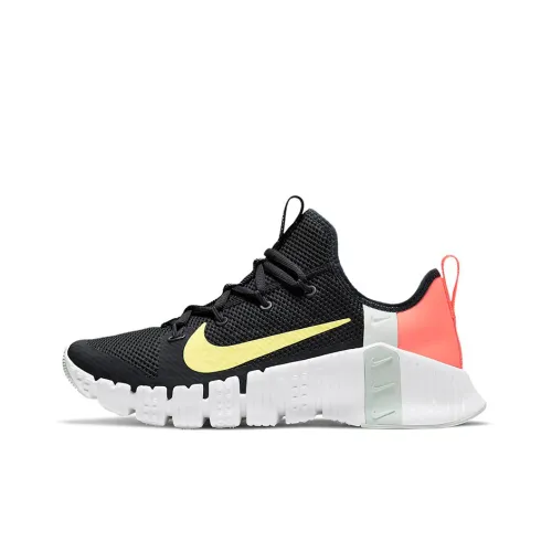 Nike Free Metcon 3 Амортизаторы Shock противоскользящие устойчивые к истиранию низкий топ кроссовки для тренировок женские черный желтый розовый
