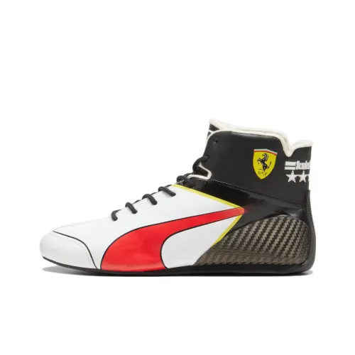 JUNE AMBROSE X PUMA Scuderia Ferrari Pro MID Тренировочные кроссовки Женские Белые Черные Красные