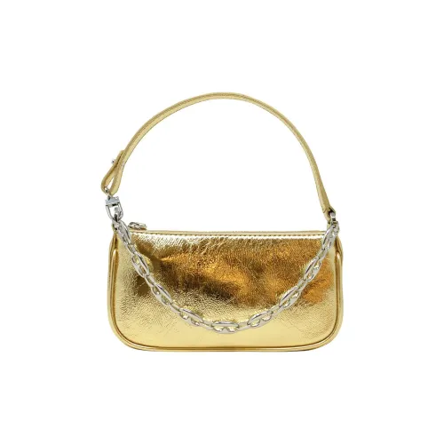 By Far Rachel Кожа Сумка Сумка через плечо Мини Женская Золотая