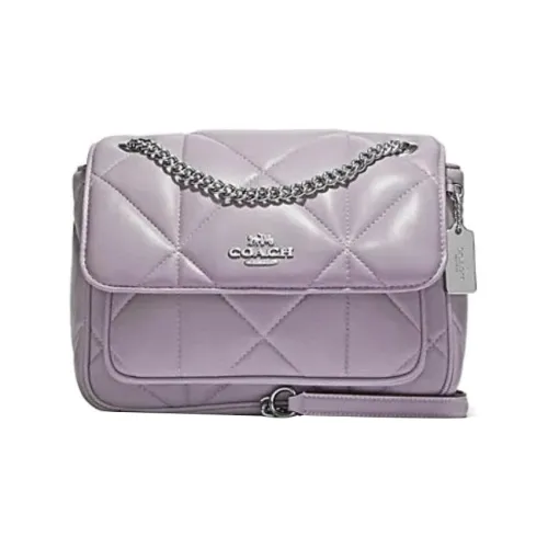 COACH Klare Овчина с коровьей кожей Облачная сумка Сумка через плечо Средний Женская Таро фиолетовый