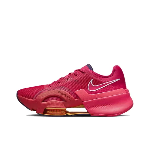 nike SuperRep Air Zoom 3 Shock Absorbers Slip-resistant Abrasion-resistant Low-top Training Shoes Women's Red nike SuperRep Air Zoom 3 Амортизаторы Slip-resistant Abrasion-resistant Низкий топ Кроссовки для тренировок Женские Красные