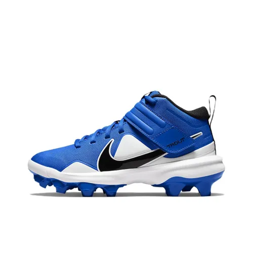 nike Force Trout 7 Pro MCS GS Shock Absorbers Slip Resistant Abrasion Resistant MID Топ Кроссовки для тренировок Женские Синий