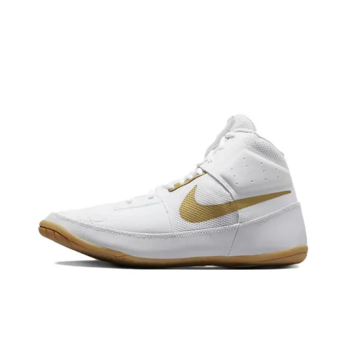 nike FURY Lmpact Амортизаторы Slip-Resistant Дышащий MID Топ Борцовка Обувь Унисекс Белый