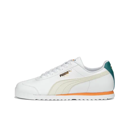 PUMA Roma Basic+ Low Тренировочные Кроссовки Унисекс Кроссовки Белый Оранжевый