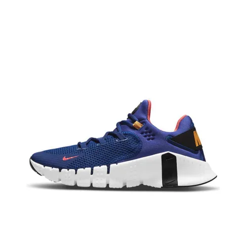 Nike Free Metcon 4 Low Топ Кроссовки для тренировок Унисекс Синий Золото