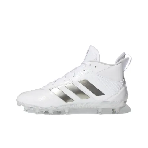 Adidas Adizero Cleats Slip-Resistant Abrasion-Resistant MID Топ Тренировочные Кроссовки Унисекс Белый