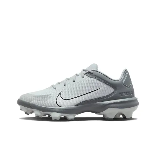 Nike Force Trout 8 Pro MCS Амортизаторы Уменьшающие Удар Резиновая подошва Противоскользящие Устойчивые к Износу Низкий Топ Бейсбольные кроссовки Серый
