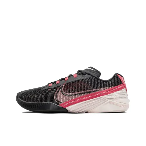 Nike React Metcon Turbo Амортизирующие низкие кроссовки для тренировок Impact Resistant Женские Черный Розовый Белый