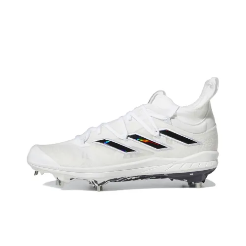 Adidas Afterburner Adizero NWV Противоскользящие Устойчивые к истиранию Легкие Низкие Бейсбольные Кроссовки Мужские Белые