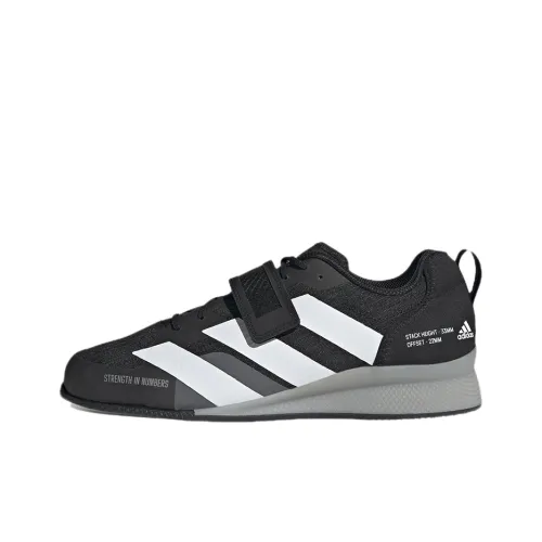 Adidas Adipower WEIGHTLIFTING 3 противоскользящие устойчивые к истиранию низкий топ кроссовки для тренировок унисекс черный белый