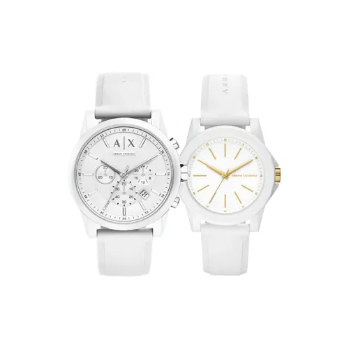 ARMANI EXCHANGE Кварцевые часы механизм силиконовый ремешок белый циферблат унисекс