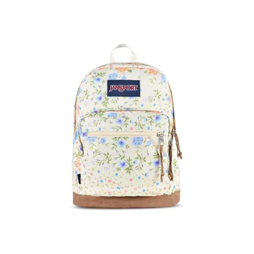 JanSport Кожаный Пэчворк Рюкзак Средний Унисекс Пасторальный Цветочный