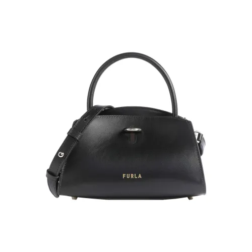 Furla Кожа Портативный Crossbody Сумка через плечо Мини Женская Черная