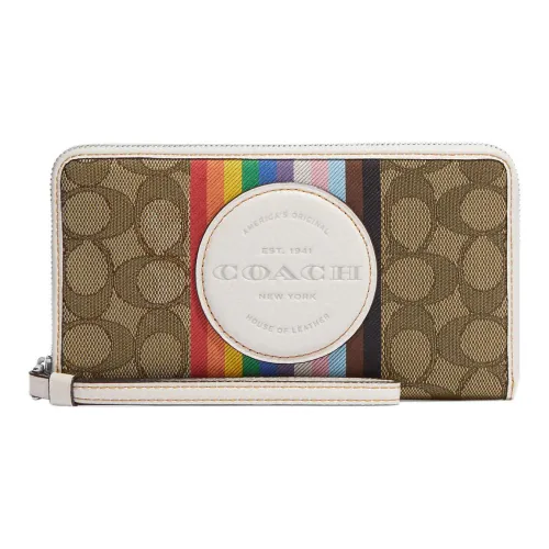 COACH Dempsey ICONIC Жаккард с Галечная кожа Мелочь Кошелек Кошелек Маленький Женские Многоцветный