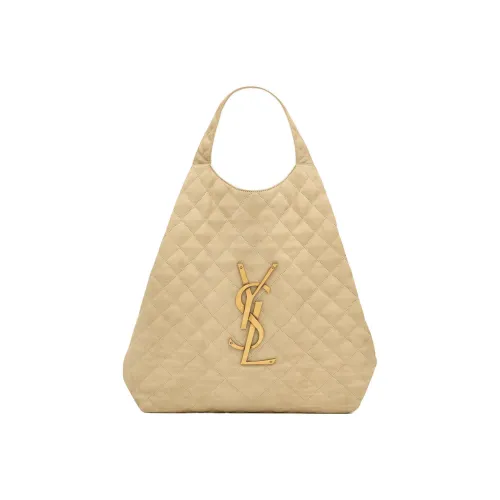 SAINT LAURENT Замша Сумка Большая Женская Светлый Умбра