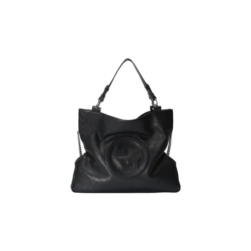 GUCCI Blondie Кожа Тоут Сумка Сумка для покупок Сумка среднего размера Женская Черная