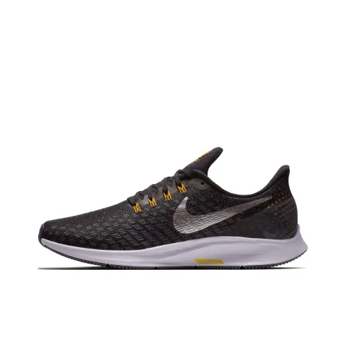 Nike Air Zoom Pegasus 35 Амортизаторы Устойчивые к истиранию Низкий Топ Беговые кроссовки Мужские Черные