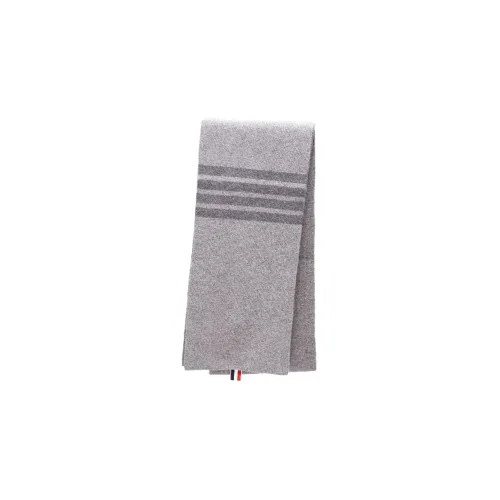 THOM BROWNE Шарфы из шерсти Wool Knit Серый Унисекс