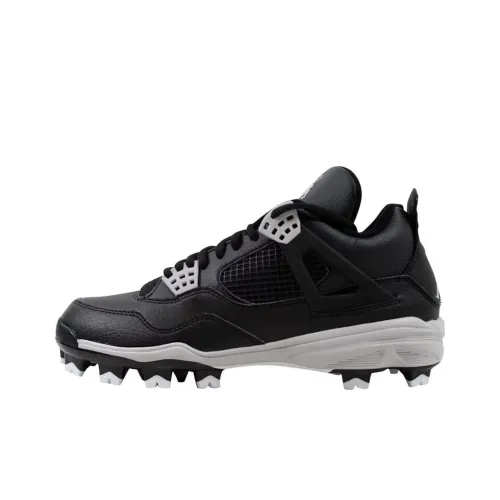 Jordan Air Джордан 4 Ретро MCS Амортизаторы Slip-resistant устойчивые к истиранию Низкий топ Бейсбольные кроссовки Мужской Черный