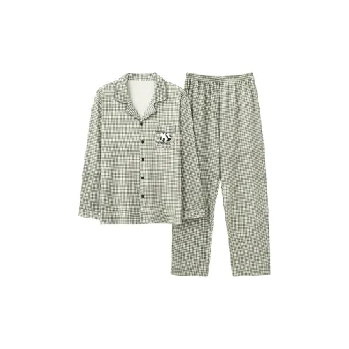 PBENO PD Zz3E2311 Зеленая клетка Мужской комплект пижам