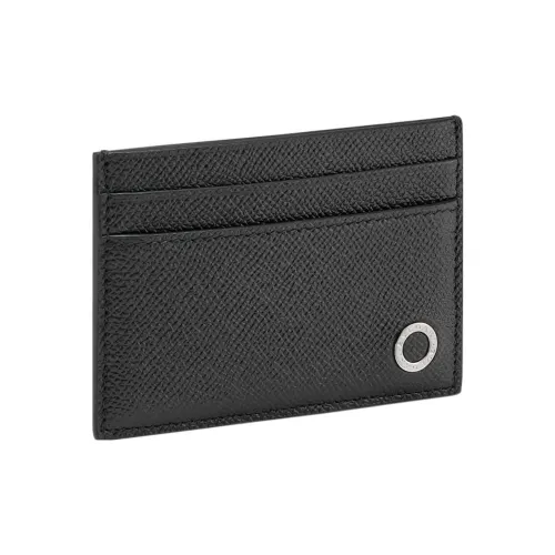 BVLGARI Коровья кожа Держатель для карт Держатель для карт Мужской Черный