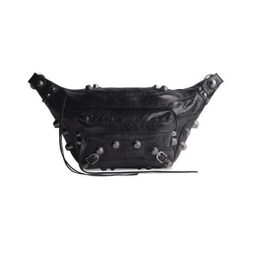 Balenciaga Le Cagole Fine Grained Sheepskin Wallet Medium Men's Black