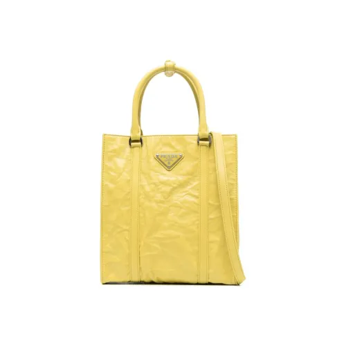 PRADA Сумка через плечо из кожи женская желтая
