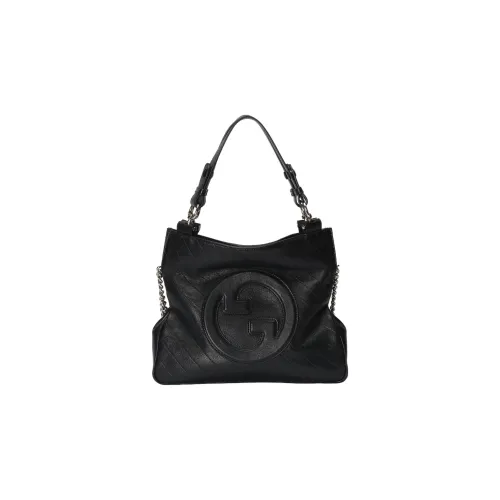 GUCCI Blondie Кожа Тоут Сумка Сумка для покупок Сумка Маленькая Женская Черная