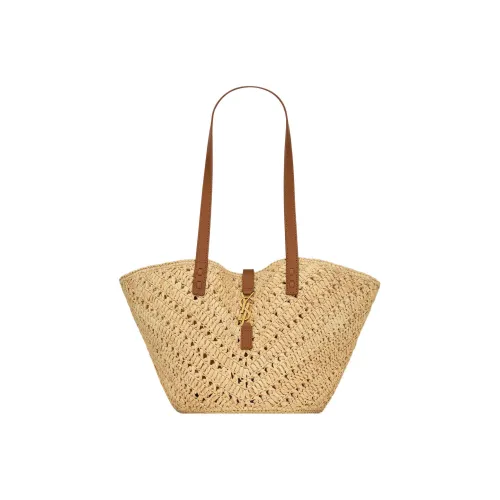 SAINT LAURENT Рафия с коровьей кожей и ткань одно плечо маленькая женская сумка