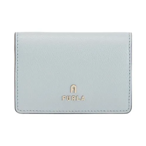 Furla Laminated Спилок Коровья Кожа Кошелек Маленький Женский Светло-Синий