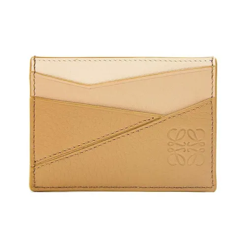 LOEWE Пазл Коровья кожа Держатель для карт Держатель для карт Женский Серый Бежевый Золотой