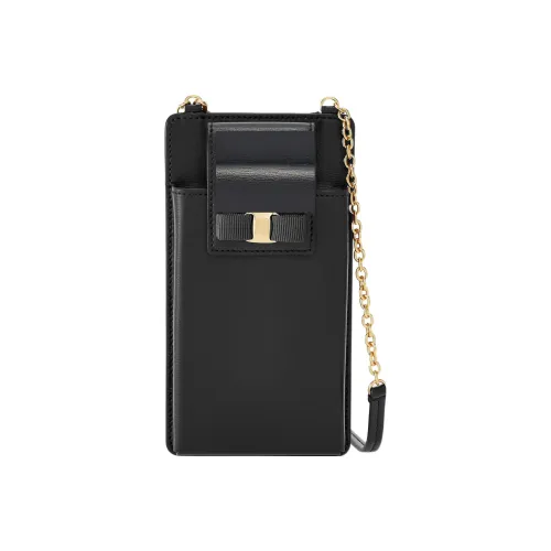 FERRAGAMO Vara Чехол для телефона из телячьей кожи женский черный