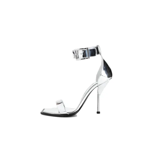 Alexander McQueen One Ремень Сандалии Женские Серебряные
