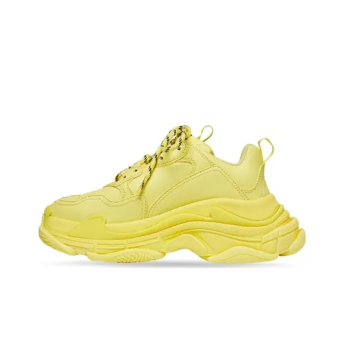 Balenciaga Triple S Low Топ Спортивная Повседневная Обувь Женская Желтая